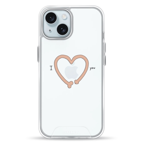 Чехол Pump Transparency Silver Button Case for iPhone 15 IheartYou - цена, характеристики, отзывы, рассрочка, фото 1