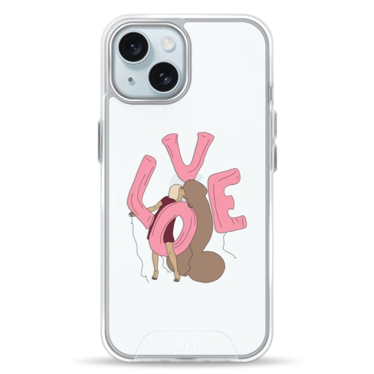 Чехол Pump Transparency Silver Button Case for iPhone 15 LoveLove - цена, характеристики, отзывы, рассрочка, фото 1