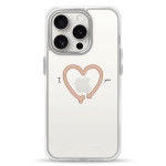 Чехол Pump Transparency Silver Button Case for iPhone 15 Pro IheartYou