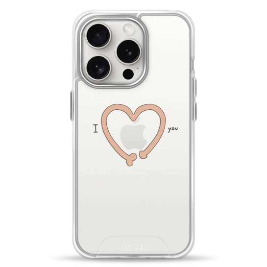 Чехол Pump Transparency Silver Button Case for iPhone 15 Pro IheartYou - цена, характеристики, отзывы, рассрочка, фото 1
