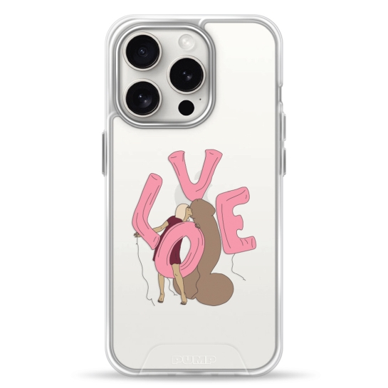 Чохол Pump Transparency Silver Button Case for iPhone 15 Pro LoveLove - ціна, характеристики, відгуки, розстрочка, фото 1
