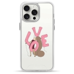 Чехол Pump Transparency Silver Button Case for iPhone 15 Pro Max LoveLove