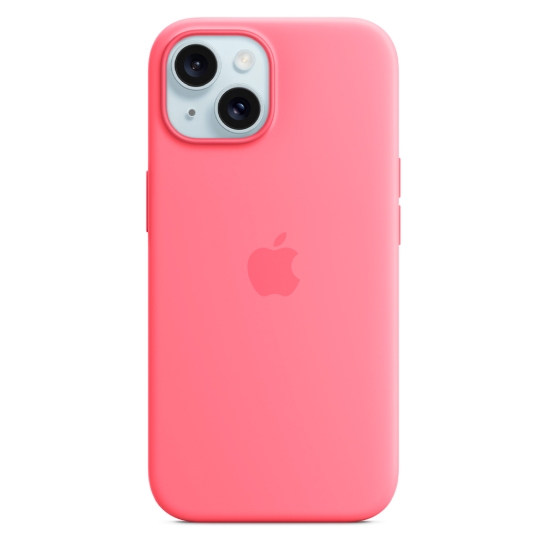 Чехол Apple Silicone Case with MagSafe for iPhone 15 Pink - цена, характеристики, отзывы, рассрочка, фото 1