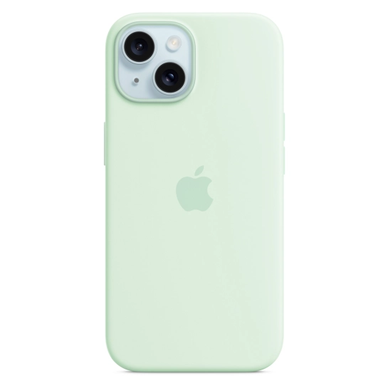 Чехол Apple Silicone Case with MagSafe for iPhone 15 Soft Mint