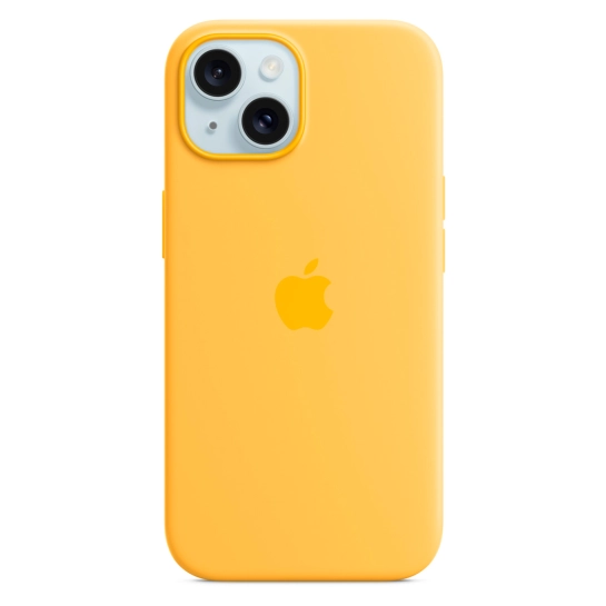 Чехол Apple Silicone Case with MagSafe for iPhone 15 Sunshine