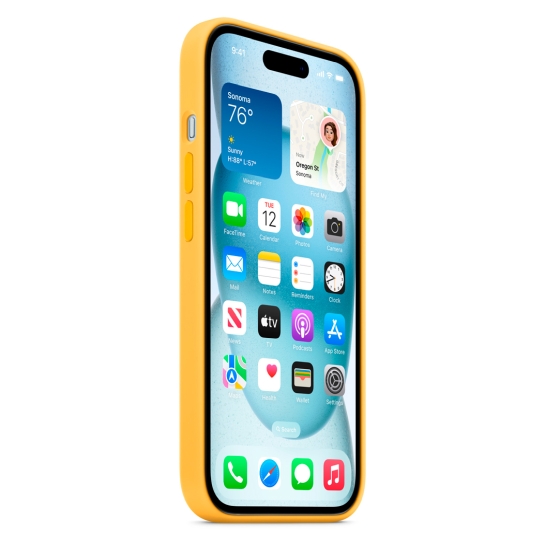 Чехол Apple Silicone Case with MagSafe for iPhone 15 Sunshine - цена, характеристики, отзывы, рассрочка, фото 4