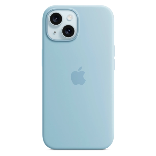 Чохол Apple Silicone Case with MagSafe for iPhone 15 Light Blue