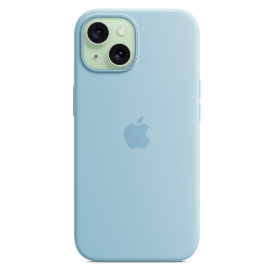 Чохол Apple Silicone Case with MagSafe for iPhone 15 Light Blue - ціна, характеристики, відгуки, розстрочка, фото 3