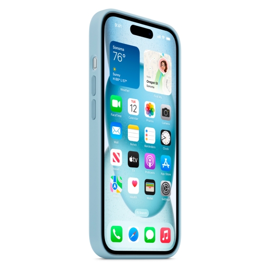 Чохол Apple Silicone Case with MagSafe for iPhone 15 Light Blue - ціна, характеристики, відгуки, розстрочка, фото 5