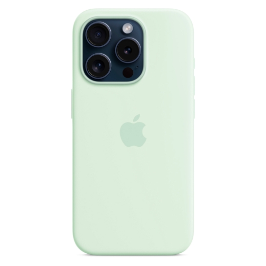 Чехол Apple Silicone Case with MagSafe for iPhone 15 Pro Soft Mint - цена, характеристики, отзывы, рассрочка, фото 3