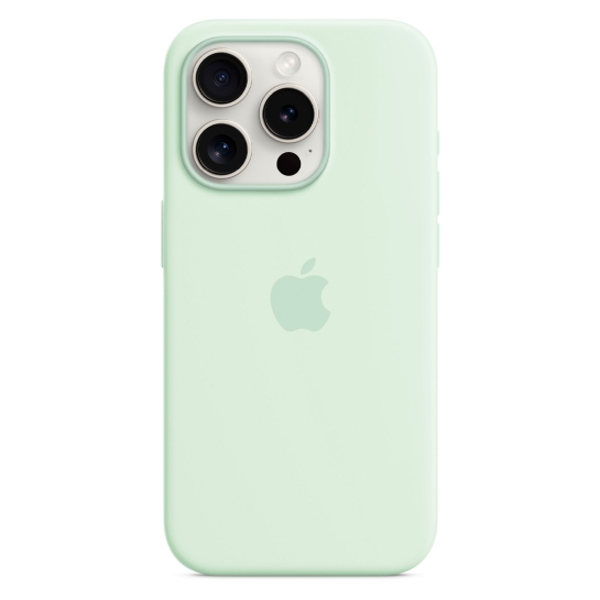 Чехол Apple Silicone Case with MagSafe for iPhone 15 Pro Soft Mint - цена, характеристики, отзывы, рассрочка, фото 4