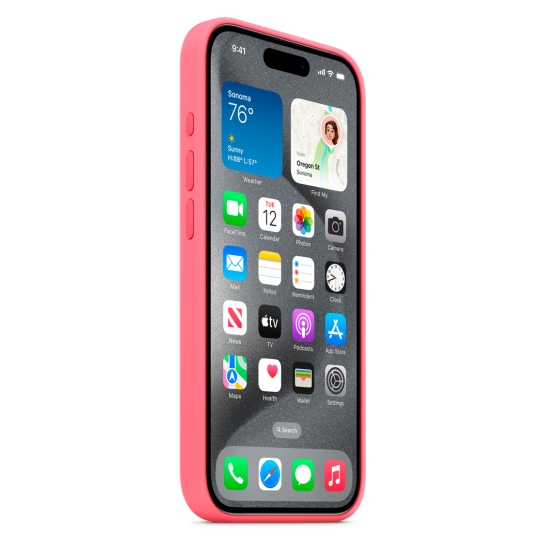 Чехол Apple Silicone Case with MagSafe for iPhone 15 Pro Pink - цена, характеристики, отзывы, рассрочка, фото 4