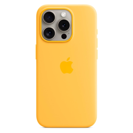 Чехол Apple Silicone Case with MagSafe for iPhone 15 Pro Sunshine