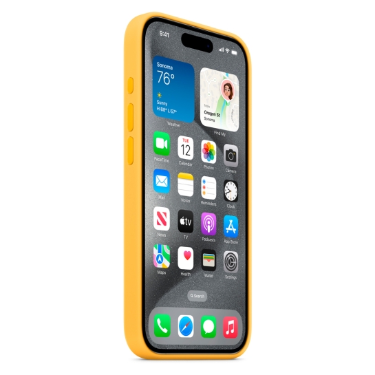 Чехол Apple Silicone Case with MagSafe for iPhone 15 Pro Sunshine - цена, характеристики, отзывы, рассрочка, фото 5