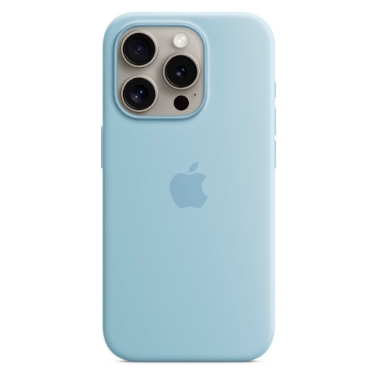 Чохол Apple Silicone Case with MagSafe for iPhone 15 Pro Light Blue - ціна, характеристики, відгуки, розстрочка, фото 1