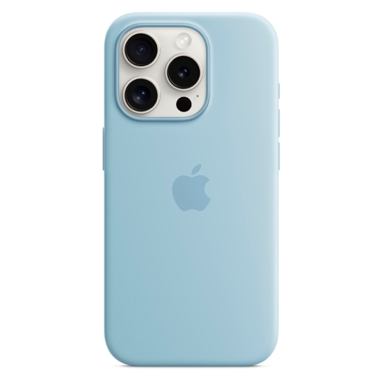 Чехол Apple Silicone Case with MagSafe for iPhone 15 Pro Light Blue - цена, характеристики, отзывы, рассрочка, фото 2