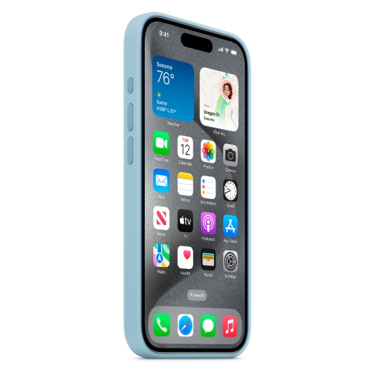 Чохол Apple Silicone Case with MagSafe for iPhone 15 Pro Light Blue - ціна, характеристики, відгуки, розстрочка, фото 5