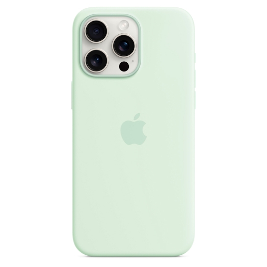 Чехол Apple Silicone Case with MagSafe for iPhone 15 Pro Max Soft Mint - цена, характеристики, отзывы, рассрочка, фото 4