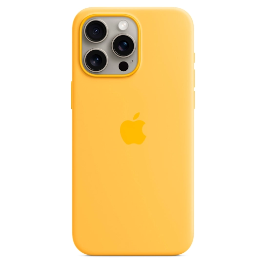 Чехол Apple Silicone Case with MagSafe for iPhone 15 Pro Max Sunshine