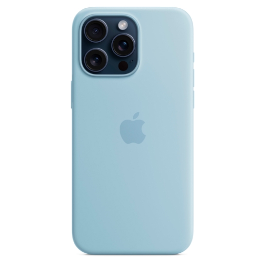 Чехол Apple Silicone Case with MagSafe for iPhone 15 Pro Max Light Blue - цена, характеристики, отзывы, рассрочка, фото 2