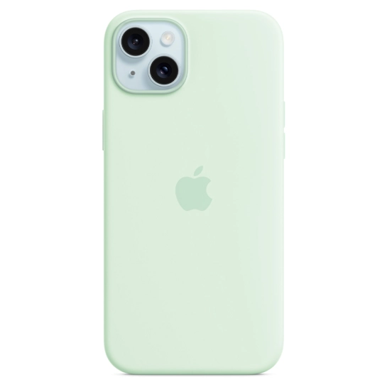Чохол Apple Silicone Case with MagSafe for iPhone 15 Plus Soft Mint