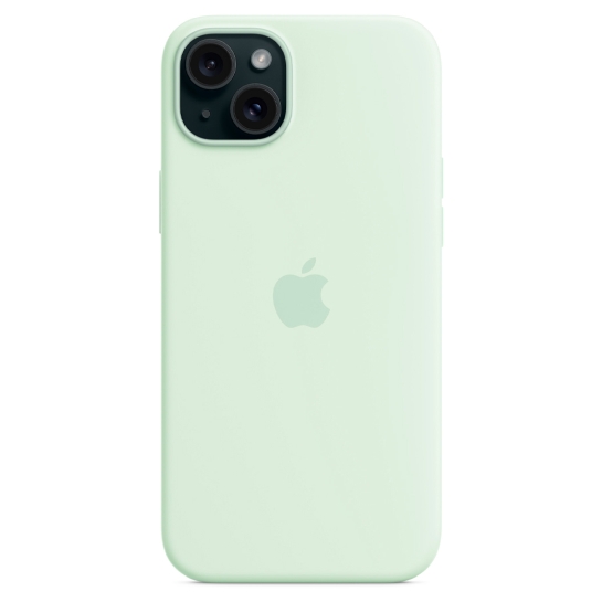 Чехол Apple Silicone Case with MagSafe for iPhone 15 Plus Soft Mint - цена, характеристики, отзывы, рассрочка, фото 4