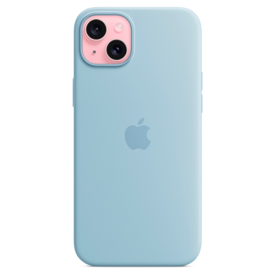 Чехол Apple Silicone Case with MagSafe for iPhone 15 Plus Light Blue - цена, характеристики, отзывы, рассрочка, фото 2