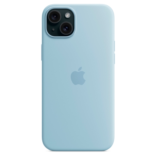 Чехол Apple Silicone Case with MagSafe for iPhone 15 Plus Light Blue - цена, характеристики, отзывы, рассрочка, фото 5