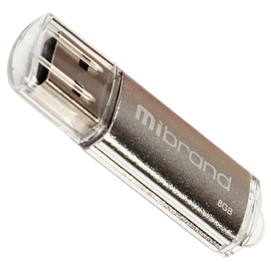 Зовнішній накопичувач USB-Flash Mibrand 8GB Cougar Black USB 2.0 Silver - ціна, характеристики, відгуки, розстрочка, фото 1