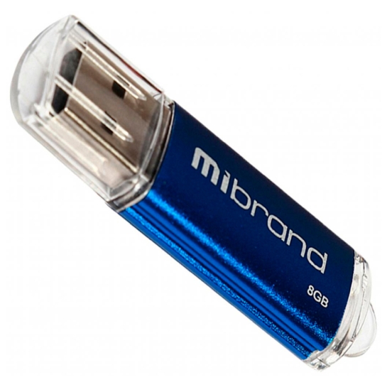 Внешний накопитель USB-Flash Mibrand 8GB Cougar Black USB 2.0 Blue - цена, характеристики, отзывы, рассрочка, фото 1