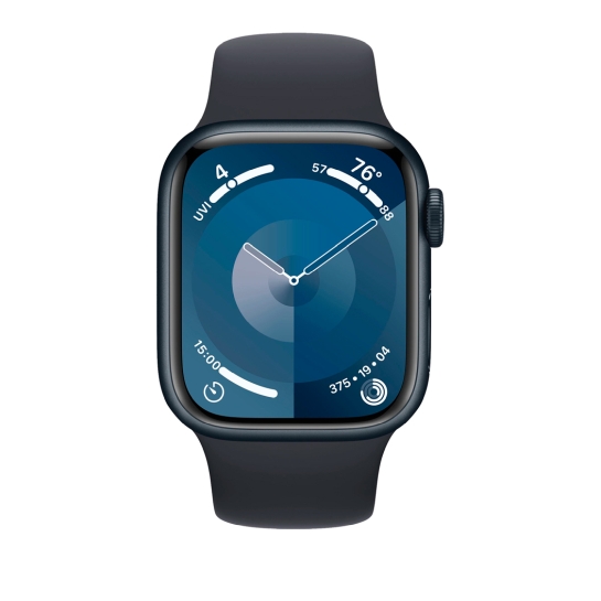 Apple Watch 9 + LTE 41mm Midnight Aluminum Case with Midnight Sport Band - M/L - ціна, характеристики, відгуки, розстрочка, фото 2