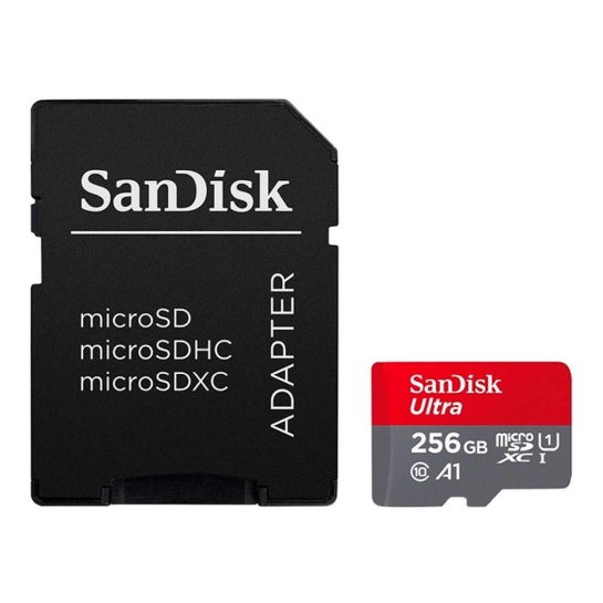 Карта памяти SanDisk microSDXC Ultra 256GB Class 10 UHS-I (U1) V10 A1 до 90 МБ/с до 150 МБ/с - цена, характеристики, отзывы, рассрочка, фото 1
