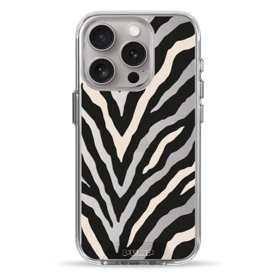 Чохол Pump Transparency Silver Button Case for iPhone 15 Pro Zebra Logo 02 - ціна, характеристики, відгуки, розстрочка, фото 1