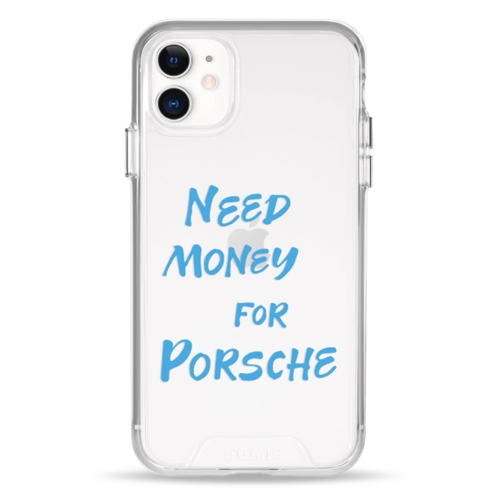 Чохол Pump Transparency Silver Button Case for iPhone 11 Need money for Porsche - ціна, характеристики, відгуки, розстрочка, фото 1