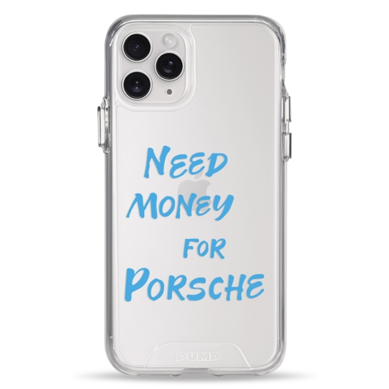 Чехол Pump Transparency Silver Button Case for iPhone 11 Pro Need money for Porsche - цена, характеристики, отзывы, рассрочка, фото 1