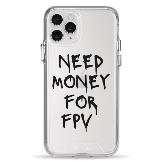 Чехол Pump Transparency Silver Button Case for iPhone 11 Pro Need money for FPV - цена, характеристики, отзывы, рассрочка, фото 1