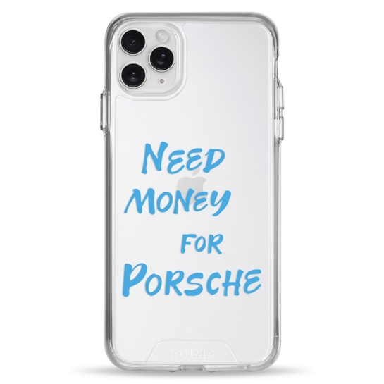 Чохол Pump Transparency Silver Button Case for iPhone 11 Pro Max Need money for Porsche - ціна, характеристики, відгуки, розстрочка, фото 1