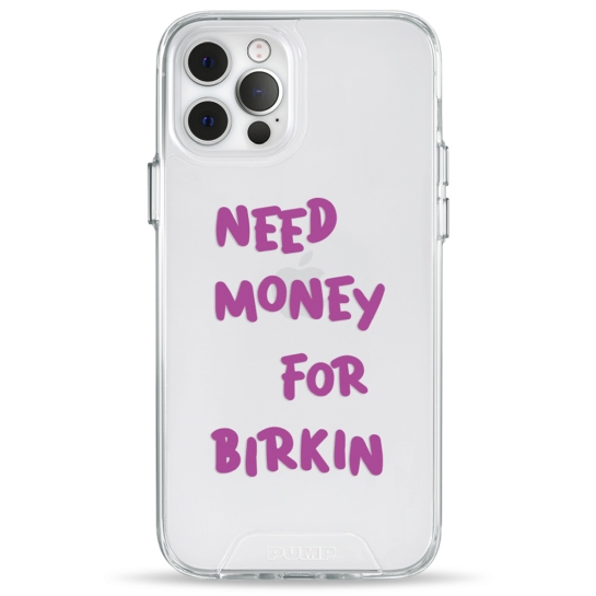 Чохол Pump Transparency Silver Button Case for iPhone 12/12 Pro Need money for Birkin - ціна, характеристики, відгуки, розстрочка, фото 1