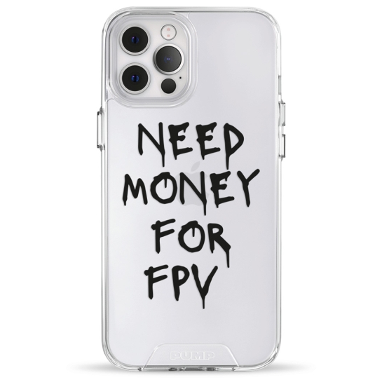 Чехол Pump Transparency Silver Button Case for iPhone 12 Pro Max Need money for FPV - цена, характеристики, отзывы, рассрочка, фото 1