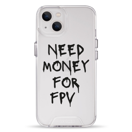 Чохол Pump Transparency Silver Button Case for iPhone 13 Need money for FPV - ціна, характеристики, відгуки, розстрочка, фото 1
