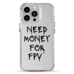 Чохол Pump Transparency Silver Button Case for iPhone 13 Pro Need money for FPV