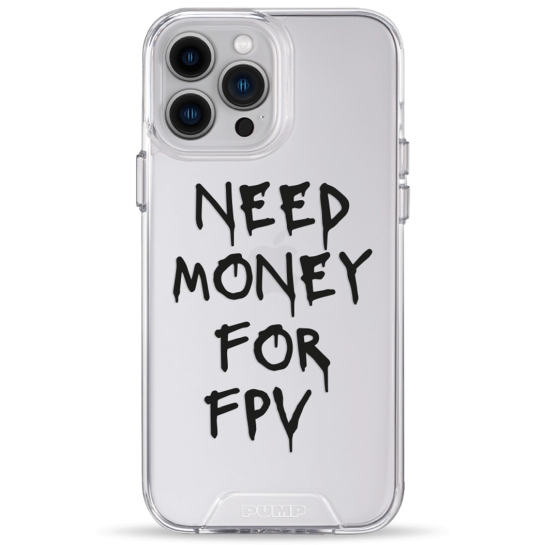 Чохол Pump Transparency Silver Button Case for iPhone 13 Pro Max Need money for FPV - ціна, характеристики, відгуки, розстрочка, фото 1