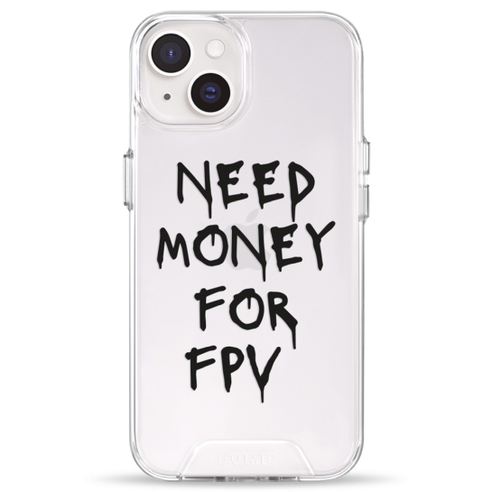 Чохол Pump Transparency Silver Button Case for iPhone 14 Need money for FPV - ціна, характеристики, відгуки, розстрочка, фото 1