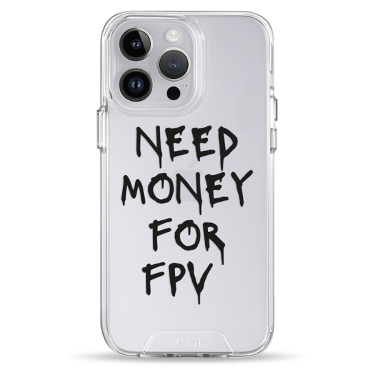 Чохол Pump Transparency Silver Button Case for iPhone 14 Pro Need money for FPV - ціна, характеристики, відгуки, розстрочка, фото 1