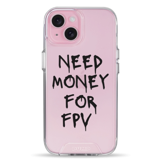 Чохол Pump Transparency Silver Button Case for iPhone 15 Need money for FPV - цена, характеристики, отзывы, рассрочка, фото 1