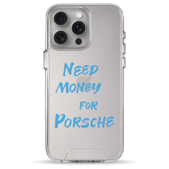 Чохол Pump Transparency Silver Button Case for iPhone 15 Pro Max Need money for Porsche - цена, характеристики, отзывы, рассрочка, фото 1
