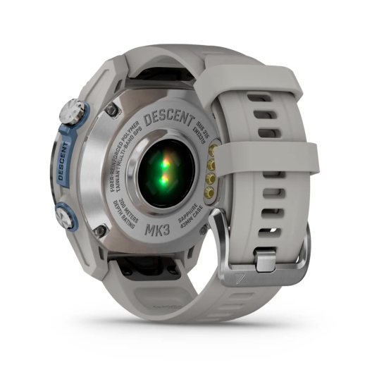 Спортивний годинник Garmin Descent Mk3 Stainless Steel with Fog Gray Silicone Band - ціна, характеристики, відгуки, розстрочка, фото 5