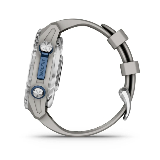 Спортивний годинник Garmin Descent Mk3 Stainless Steel with Fog Gray Silicone Band - ціна, характеристики, відгуки, розстрочка, фото 6