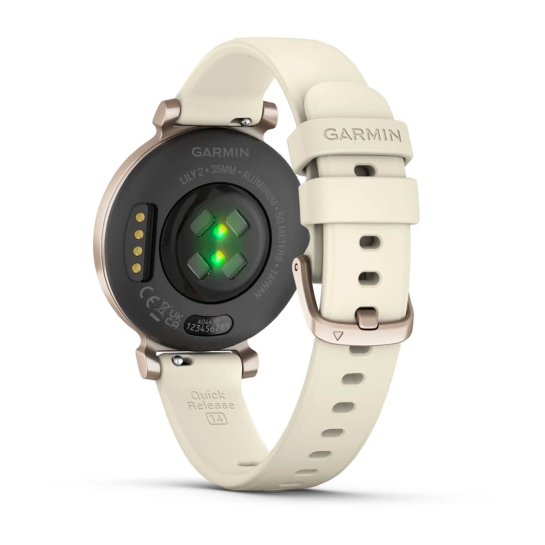 Спортивний годинник Garmin Lily 2 Cream Gold with Coconut Silicone Band - ціна, характеристики, відгуки, розстрочка, фото 5