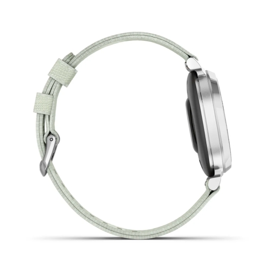 Спортивний годинник Garmin Lily 2 Classic Silver with Sage Gray Nylon Band - ціна, характеристики, відгуки, розстрочка, фото 4